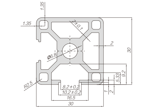 30系列鋁合金型材-001-08-30-30N2-L